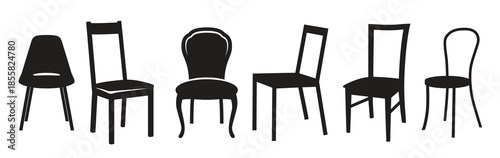 set of isolated icons on a theme chairs
