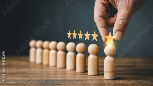 Customer Rating Five Star Feedback Concept