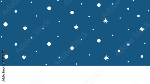 Simple Minimalist Hill in Winter Christmas Season With Snowfalls