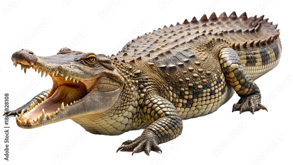 Fototapeta premium crocodile on white background