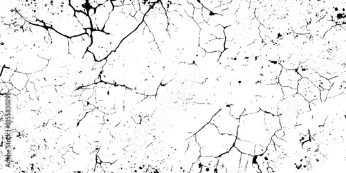 Black, white grunge dust crack, scratch concrete wall texture pattern background. Ideal for grunge background, aged surface, urban decay effect. grunge distressed overlay featuring natural split Line.