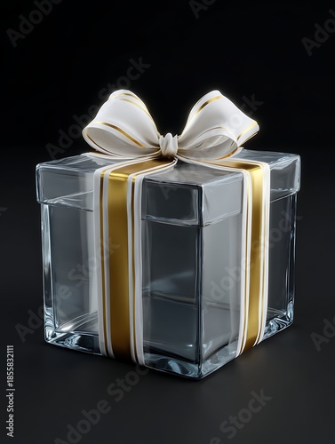 gift box isolated on black