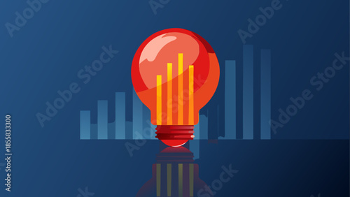 Illuminated idea in urban setting