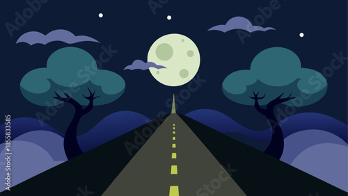 Journey under the moonlit night