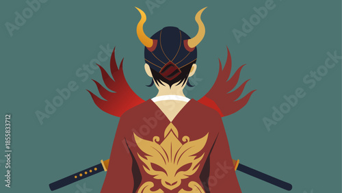 Warrior in traditional armor