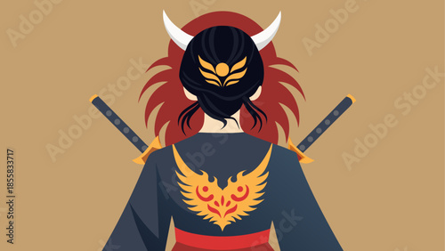 Samurai warrior in traditional armor