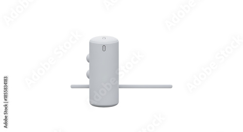 White plastic wall plug and screw anchor for construction and diy projects isolated on transparent background