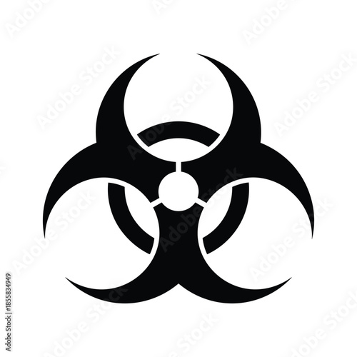 Biohazard symbol sign on white background