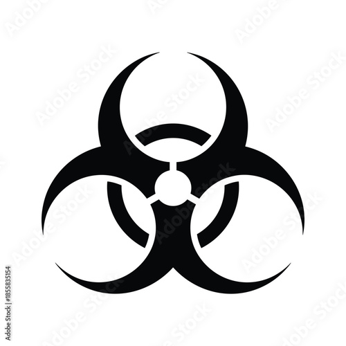 Biohazard symbol sign on white background