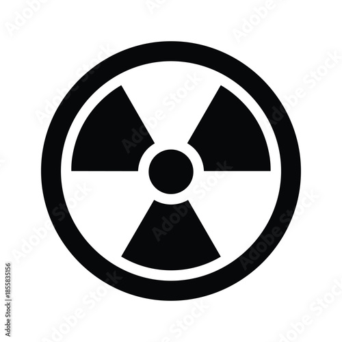 Radioactive symbol warning sign
