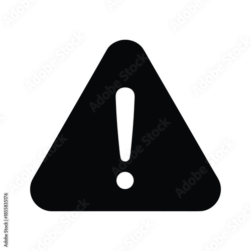 Caution sign with exclamation mark inside triangle
