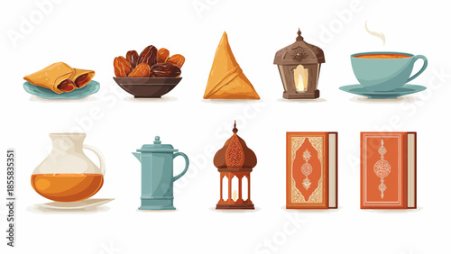 Collection of Traditional Middle Eastern Food and Decorative Items