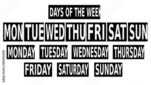 SET ICONS DAYS OFF THE WEEK