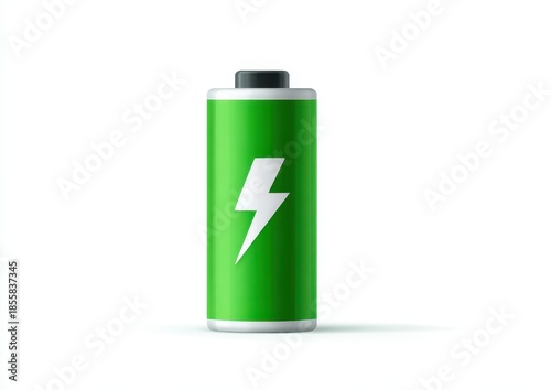 Wallpaper Mural Bright Green Full Battery Icon with White Lightning Bolt, Isolated Power  Energy Concept. Torontodigital.ca
