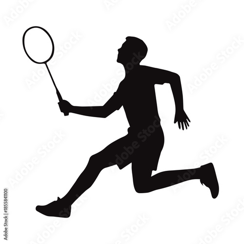silhouette of tennis player