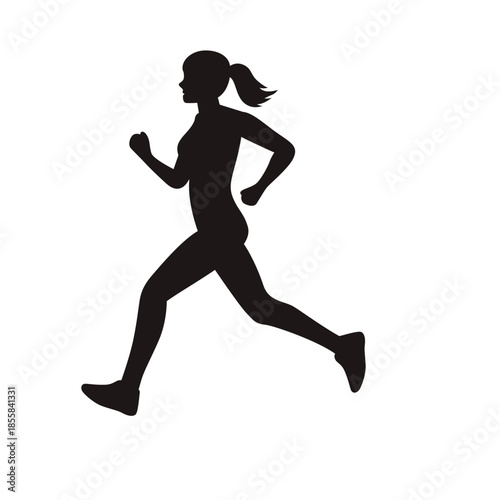 young woman running