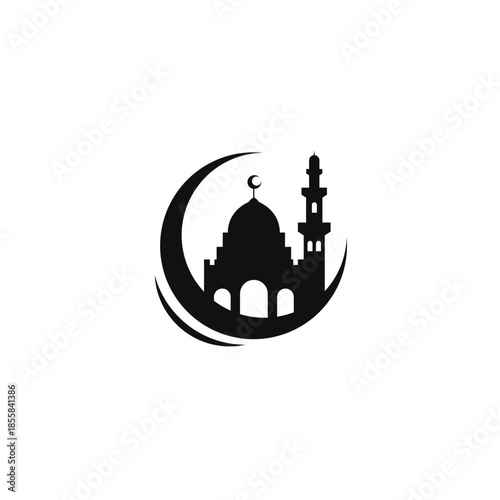 silhouette of a mosque