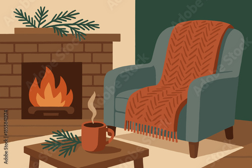 Knitted subtle living numbers shapes vector cozy no brown winter icon muted