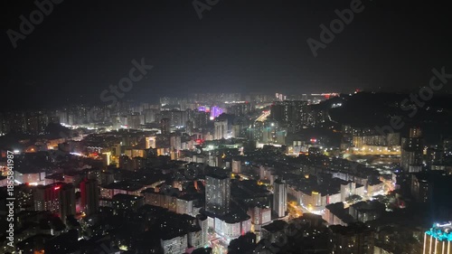 Wallpaper Mural Dazhou City Nightscape - Aerial Photography Torontodigital.ca