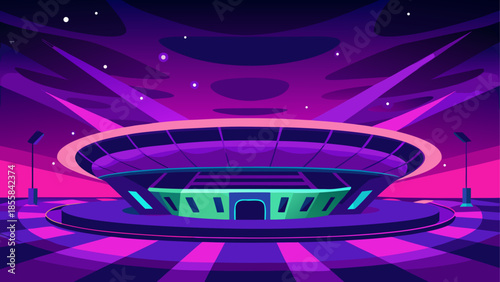 Vibrant stage set for performance