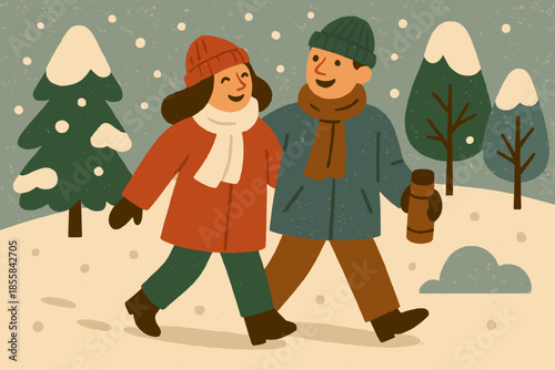 Labels carrying icon vector textured stroll text no them paper snowy captions