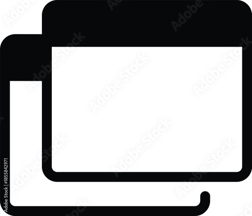 Minimal solid icon of web browser