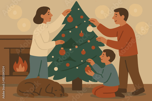 Text icon placing any cozy captions christmas vector cohesive cream family pine