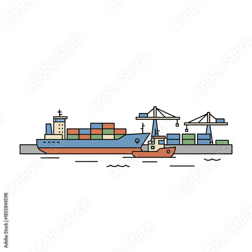 cargo container ship
