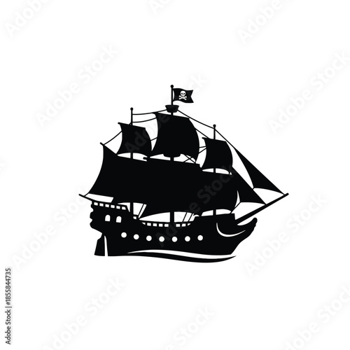 ship on a white background