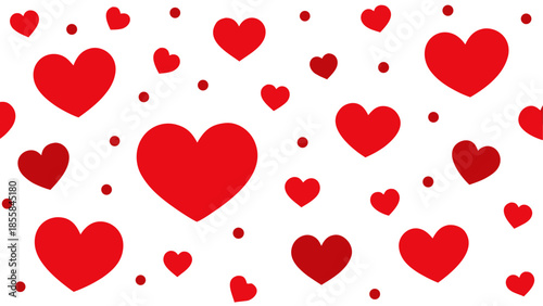 Love's Embrace: A delicate dance of hearts, scattered across a vibrant field of love, each pulsating with affection and joy.