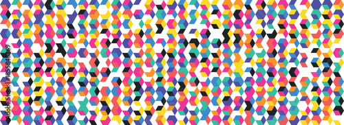 Colorful Hexagonal Cube Pattern Background cubes