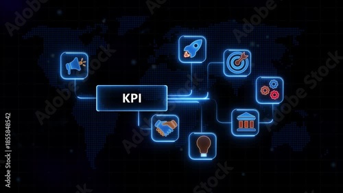 Business K P Is and performance metrics on a map background business metrics performance indicators