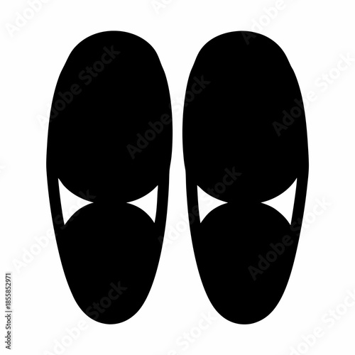 Deadpool style mask with black rounded oval shapes and white triangles