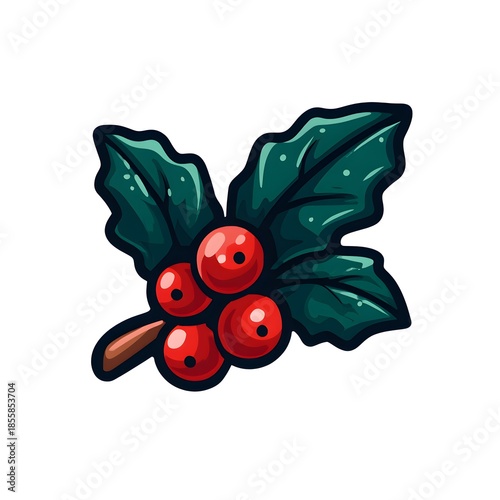 christmas, holly, berry, generation AI 