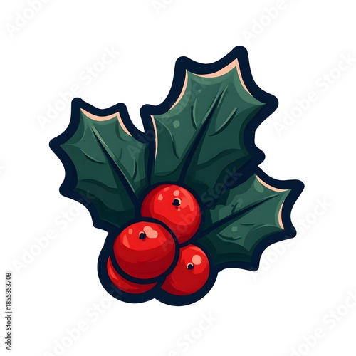 christmas, holly, berry, generation AI 
