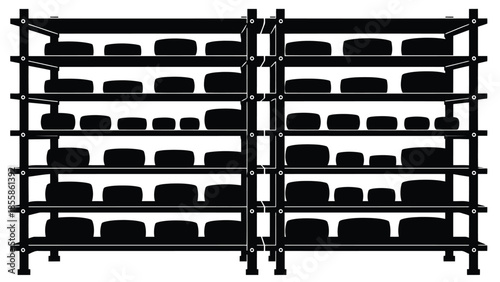 Black silhouette of empty bleacher seats isolated on white background