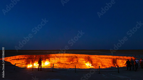 Darvaza (Derweze) gas crater (Door to Hell or Gates of Hell) in Turkmenistan