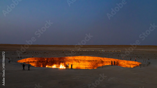 Darvaza (Derweze) gas crater (Door to Hell or Gates of Hell) in Turkmenistan