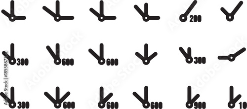 Vector hand silhouettes set illustration design icons