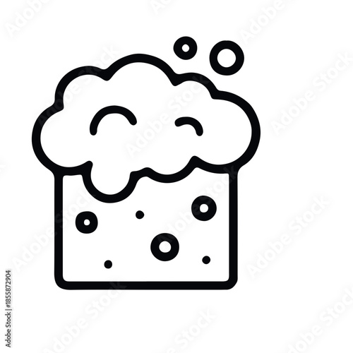 beer icon black and white vector design