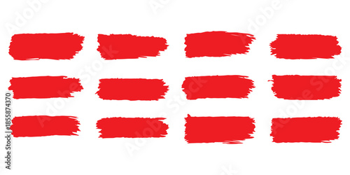 Grungy paint brush strokes and artistic ink splatters with smears and stains. Ink paint splashes with drips, blot drops, dry brush marks, rough round frames. Vector illustration