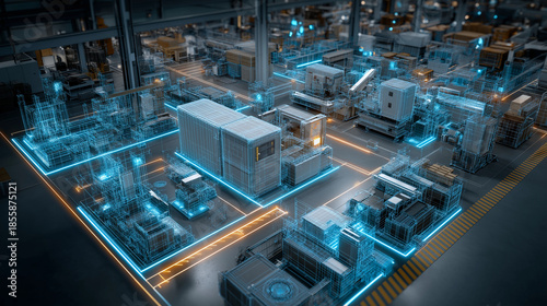 AI-driven smart manufacturing and Industry 4.0 concept.