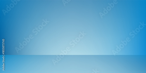 Blue studio room. Limbo light background. Abstract 3d backdrop for product presentation. Minimal wall scene. Showcase, promotion display modern