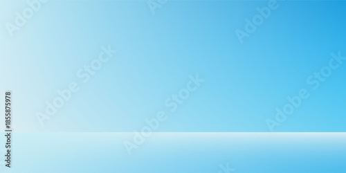 Blue studio room. Limbo light background. Abstract 3d backdrop for product presentation. Minimal wall scene. Showcase, promotion display modern