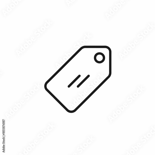 Price tag line icon. Shopping sale label outline vector illustration.