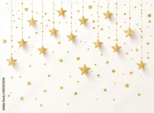 Golden Stars Decorations for Christmas