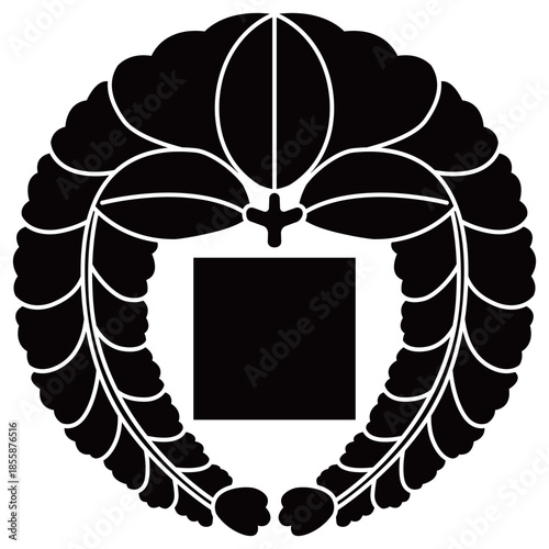 	家紋です。下がり藤に石畳といいます。