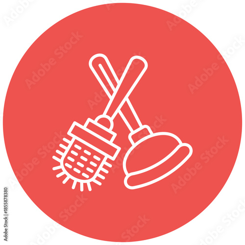 Toilet sweeping Icon