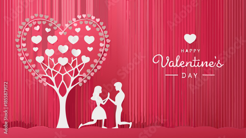 Celebrating love on valentine's day with a heart tree