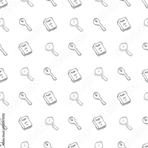 hand drawn business seamless pattern background
